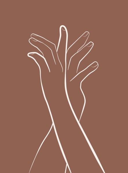 Γραμμικό σχέδιο χέρια